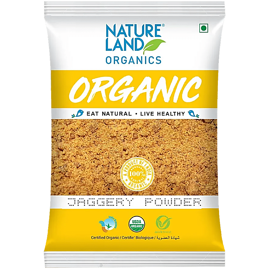 Natureland Organics Jaggery Powder - Sweet, Add To Desserts, 500 G
