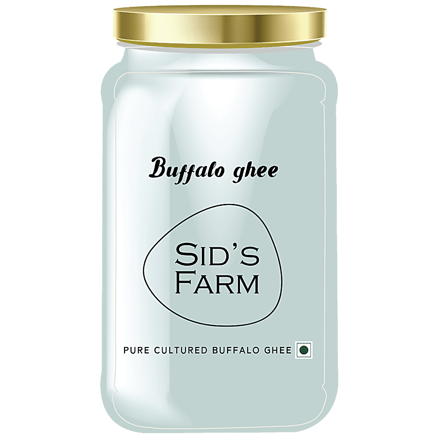 Sids Farm Buffalo Ghee - Thick, Grainy, Tasty & Healthy, 350 g