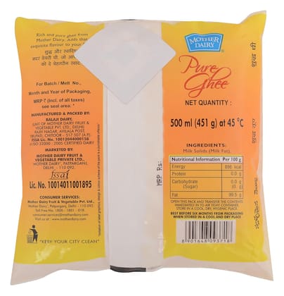 Mother Dairy Cow Ghee, 500Ml