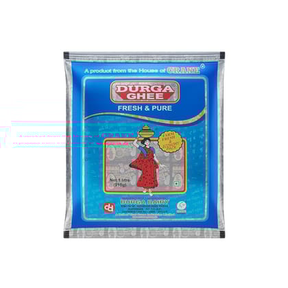 Durga Ghee - Buffalo Ghee 1L Pouch | Rich in Nutrients | Healthy & Natural Ghee | ISO & Fssai certified | Premium Ghee | Fresh And Pure Ghee | Pack of 1