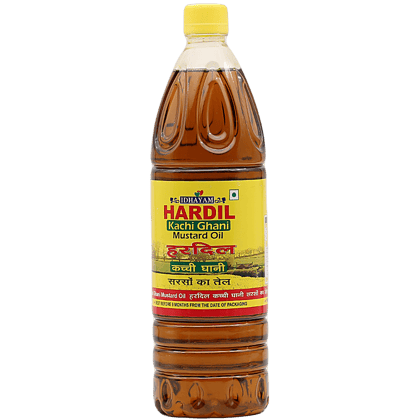 Idhayam Oil - Mustard Hardil (Kachi Ghani), 1 L Bottle