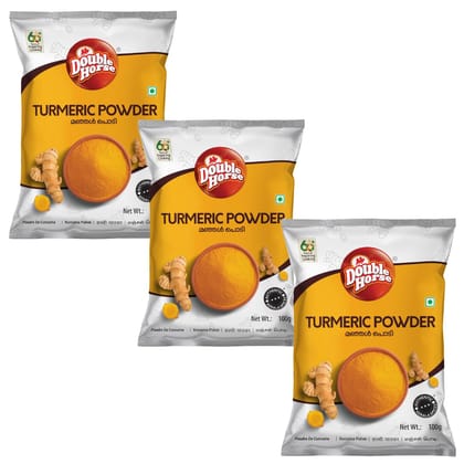 Double Horse Turmeric Powder 100G | Haldi Powder | Natural Golden | Pasupu Podi | Lakadong