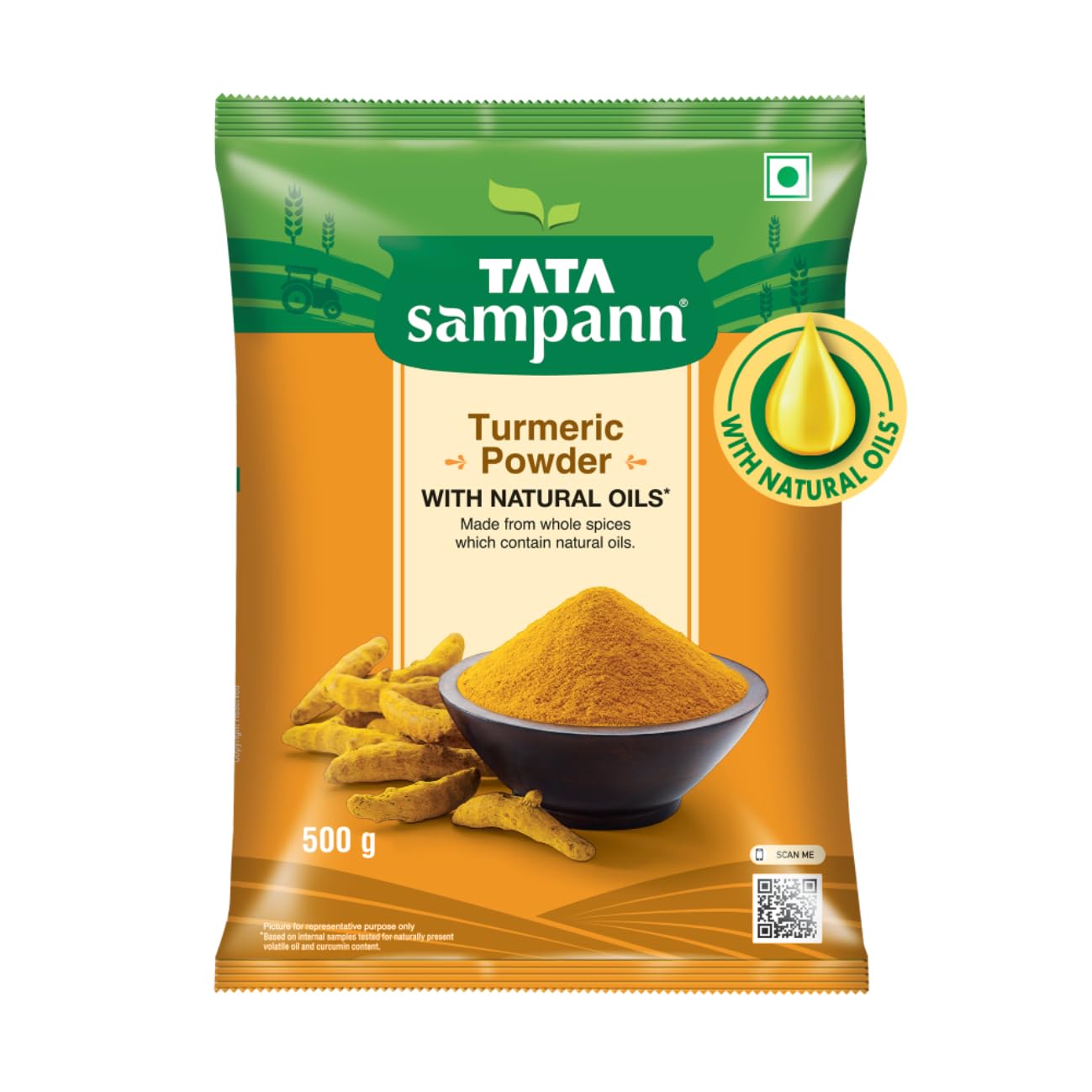 Tata Sampann Turmeric Powder With Natural Oils, 500G, Haldi Powder