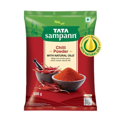 Tata Sampann Chilli Powder With Natural Oils, 500G, Lal Mirchi Powder, Mirchi Powder
