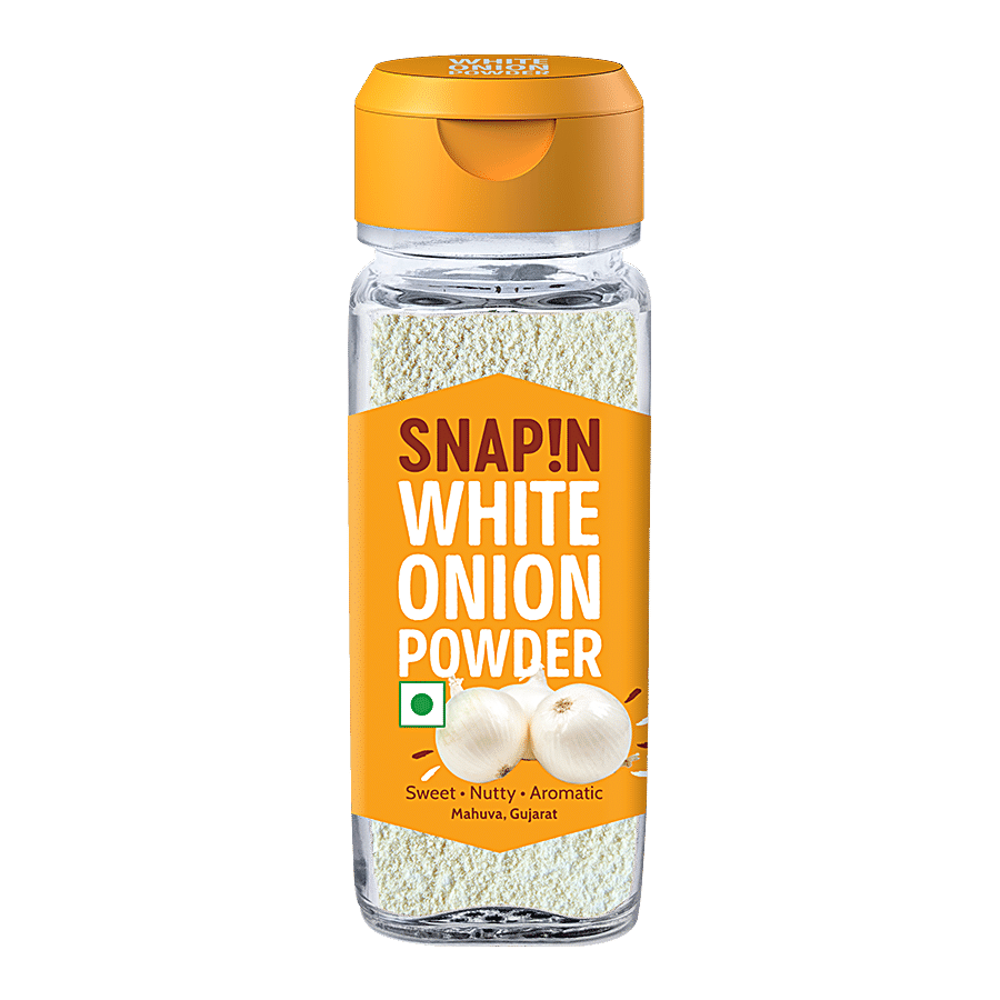 Snapin White Onion Powder - Sweet, Nutty, Aromatic, 40 G Bottle