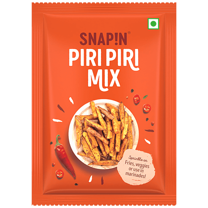 Snapin Piri-Piri Mix - Spicy Tangy Seasoning, Sprinkler For Snacks, Marinades, 12 G