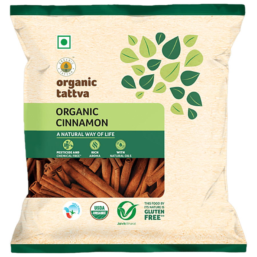 Organic Tattva Cinnamon/Chakke Powder - Organic, 50 g Pouch
