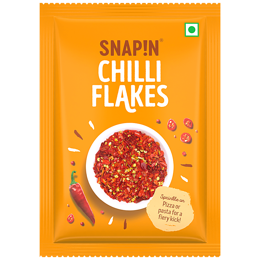 SNAPIN Chilli Flakes - Natural,Spicy Sprinkler For Pizza, Pasta, Snacks, 7 g