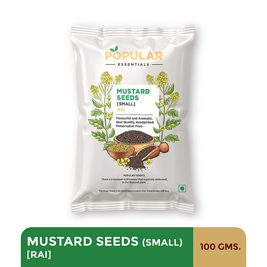 Popular Essentials Mustard Seeds/Rai - Small, 100 g
