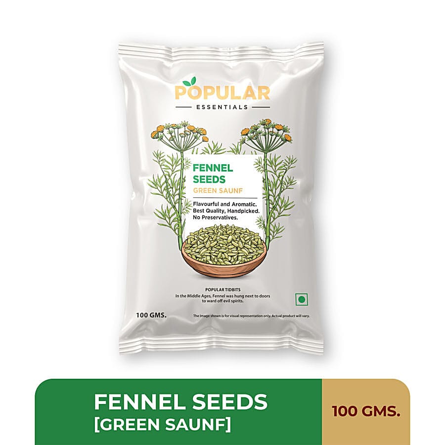Popular Essentials Fennel Seeds/Saunf, 100 g