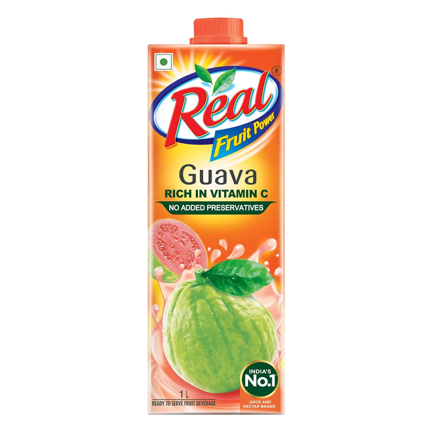 Real Guava Fruit Juice, Rich In Vitamin C, No Added Preservatives, No Artificial Colors & Flavours, Goodness Of Best Fruits, 1L