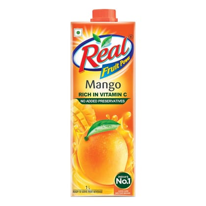 Real Mango Fruit Juice, Rich In Vitamin C, No Added Preservatives, No Artificial Colors & Flavours, Goodness Of Best Fruits, 1L
