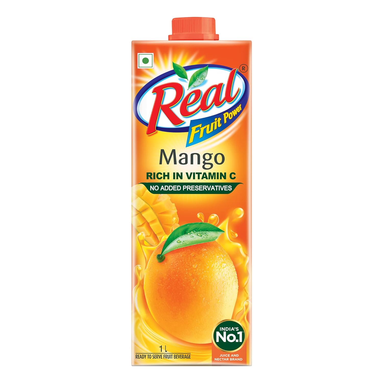 Real Mango Fruit Juice, Rich In Vitamin C, No Added Preservatives, No Artificial Colors & Flavours, Goodness Of Best Fruits, 1L