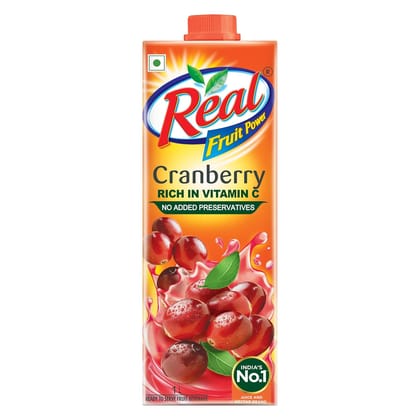 Dabur Real Fruit Power Cranberry, 1 L