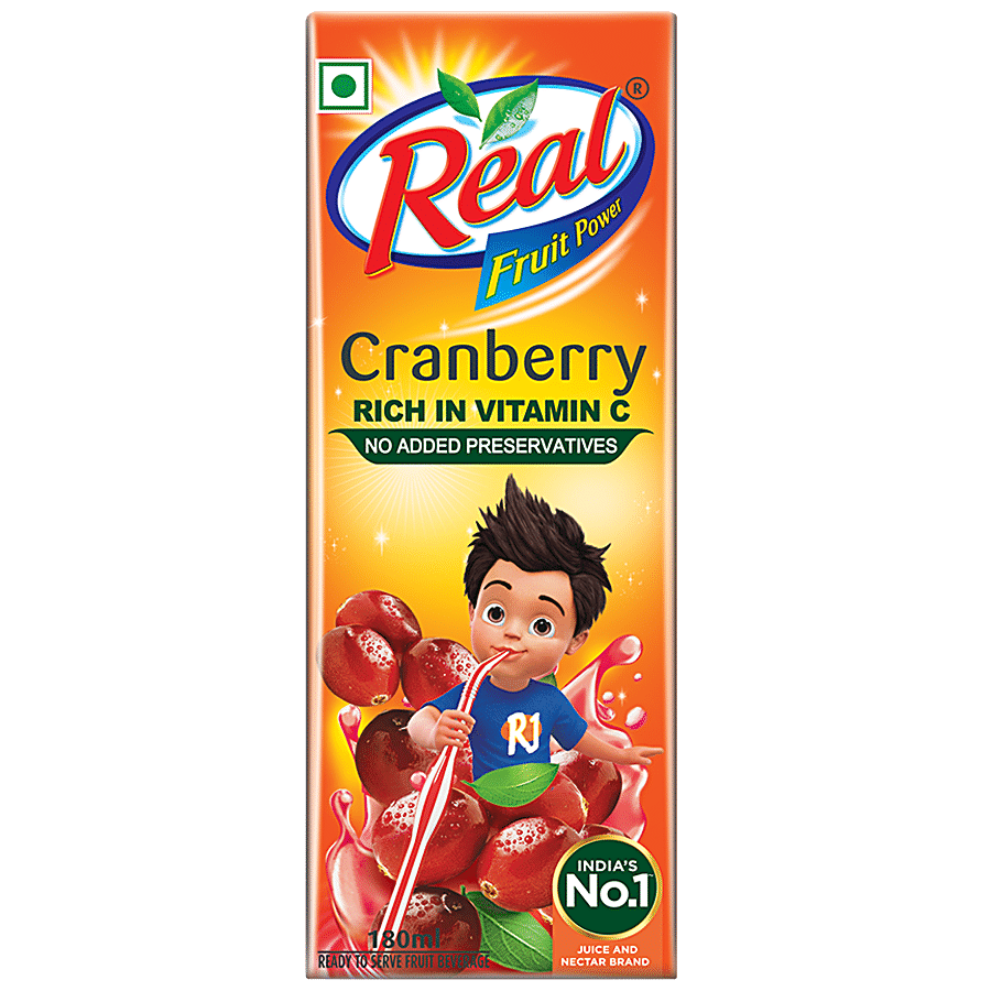 Real Cranberry Juice, Fruit Power, 180 Ml