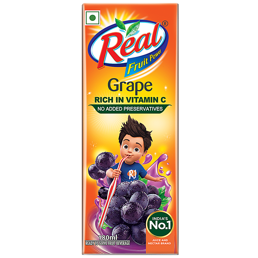 Real Grape Fruit Juice, 180 Ml