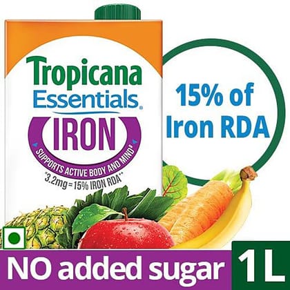 Tropicana Essentials, Iron, 1 L