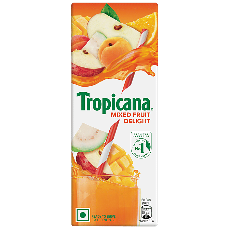 Tropicana Delight Fruit Juice, Mixed Fruit, 180 Ml Tetra