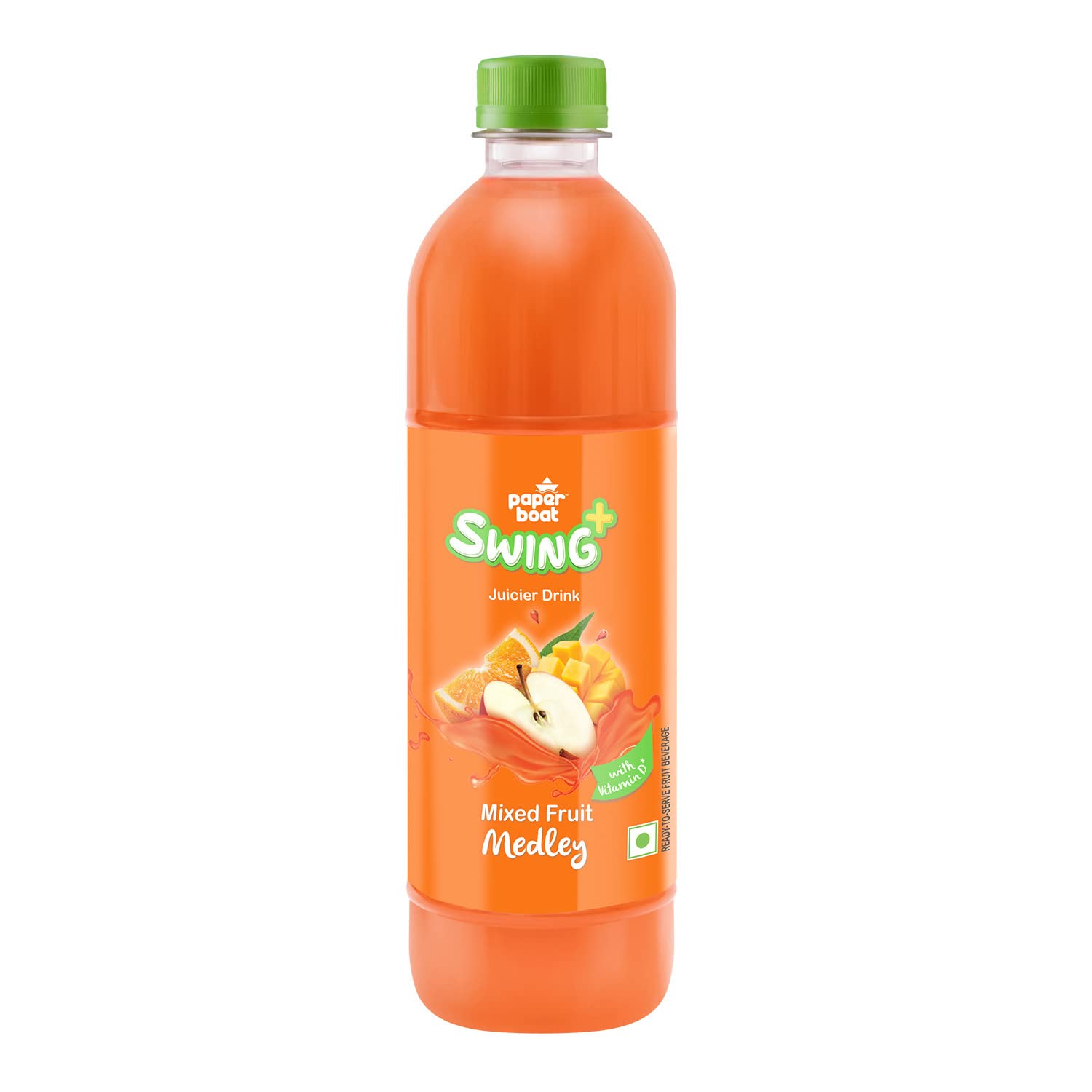 Paper Boat Swing Mixed Fruit Medley Juice, Enriched With Vitamin D, No Gos, 600 Ml