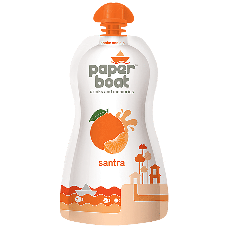Paper Boat Santra, Orange Juice, 150 Ml Doy