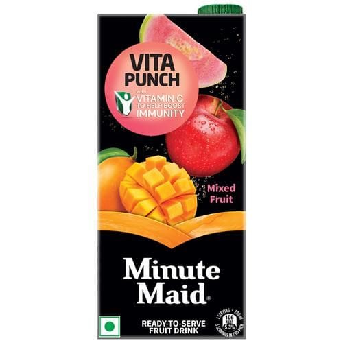 Minute Maid Vita Punch Mixed Fruit Drink, With Vitamin C To Help Boost Immunity, 1 L Tetra Pack