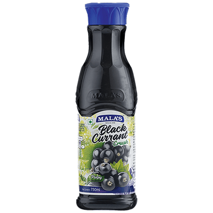 Mala's Blackcurrant Crush, Tangy & Sweet, Refreshing Flavour, 750 Ml Pet Bottle
