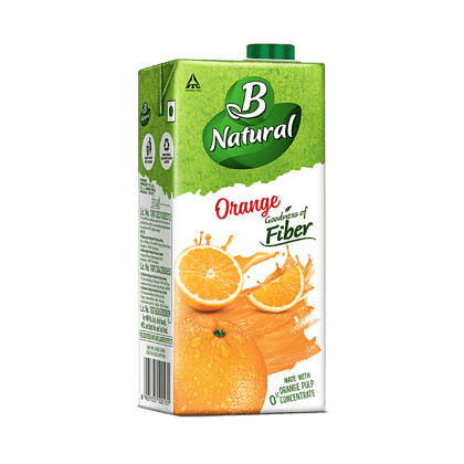B Natural Orange Juice, Goodness Of Fiber, 1 Litre