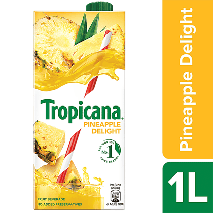 Tropicana Delight Fruit Juice, Pineapple, 1 L