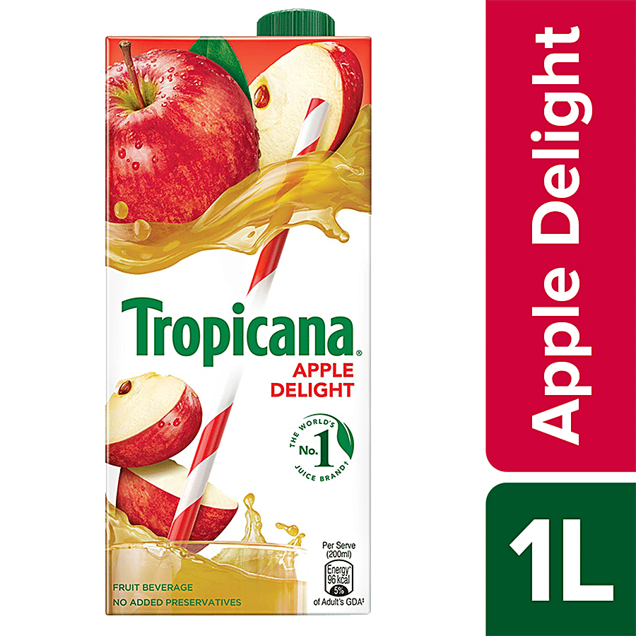 Tropicana Delight Fruit Juice, Apple, 1 L