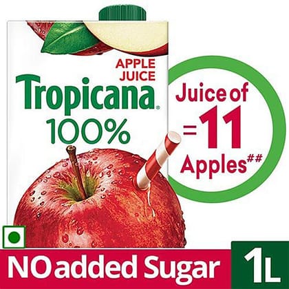 Tropicana 100% Juice, Apple, 1 L