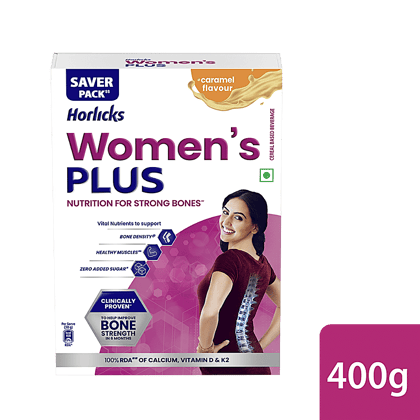 Horlicks Women's Plus, Caramel, 400 G Carton Horlicks Women's Plus, Caramel, 400 G Carton