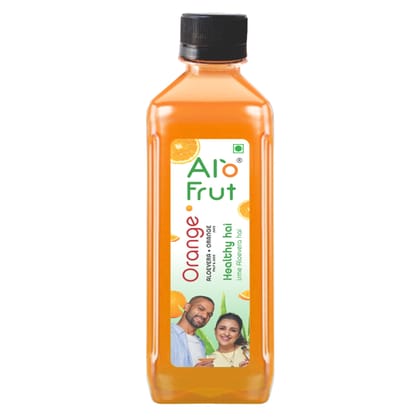 Alo Frut Alofrut Orange Aloevera Chunks & Juice 200Ml (Pack Of 1), 1 Case, Fruit Juice Mai Aloevera Chunks, Healthy Hai Isme Aloevera Hai, Ready To Serve Drink