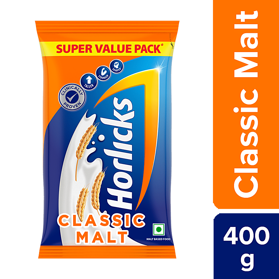 Horlicks Health & Nutrition Drink, Classic Malt, 400 G Value Pack