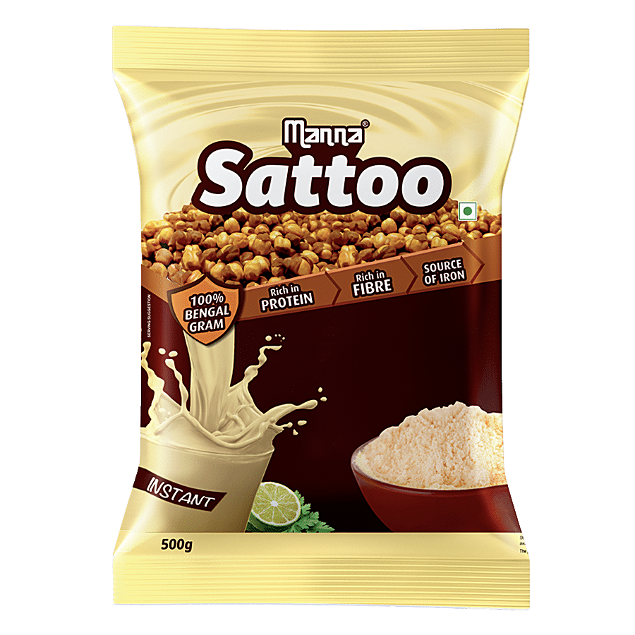 Manna Chana Sattu Refreshing Drink Powder, 500 G