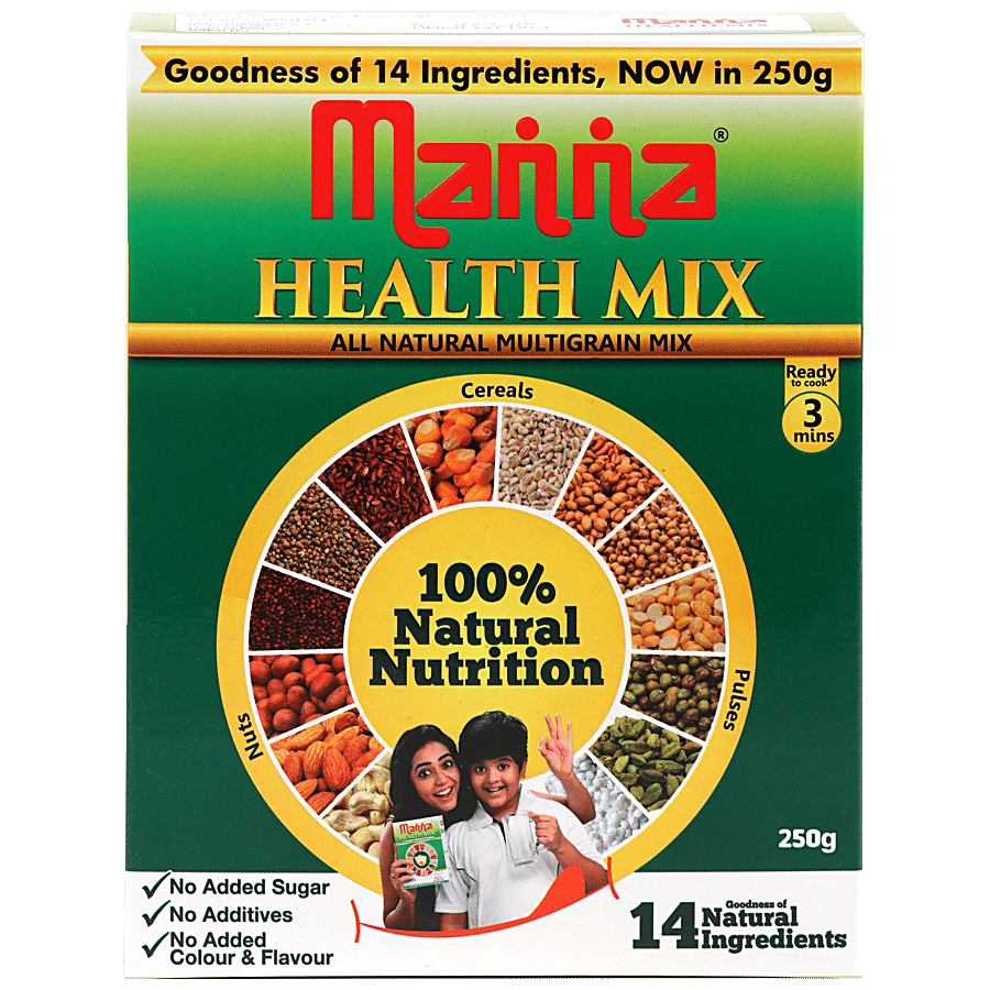 Manna Health Mix, 100% Natural Nutrition, No Added Sugar, Preservative Free, 250 G Carton