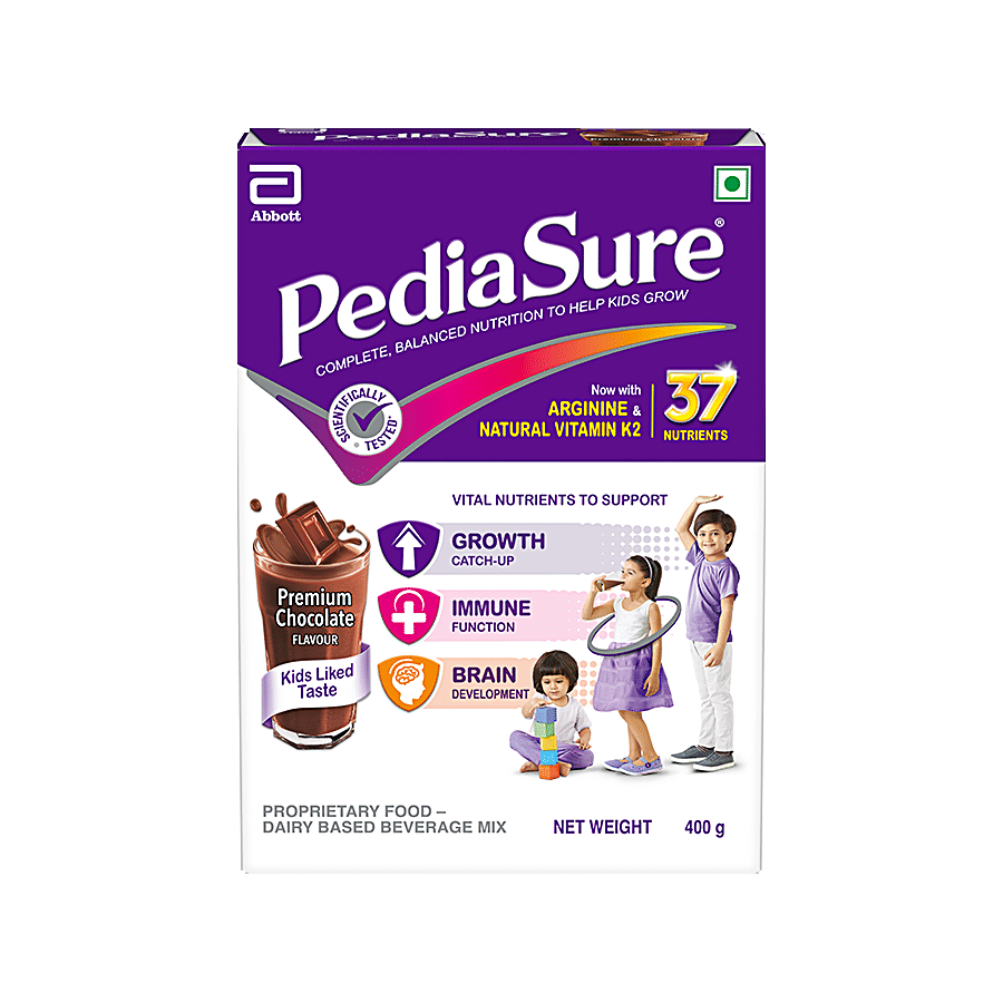 Pediasure Nutritional Powder, Complete & Balanced, Premium Chocolate, 400 G Carton