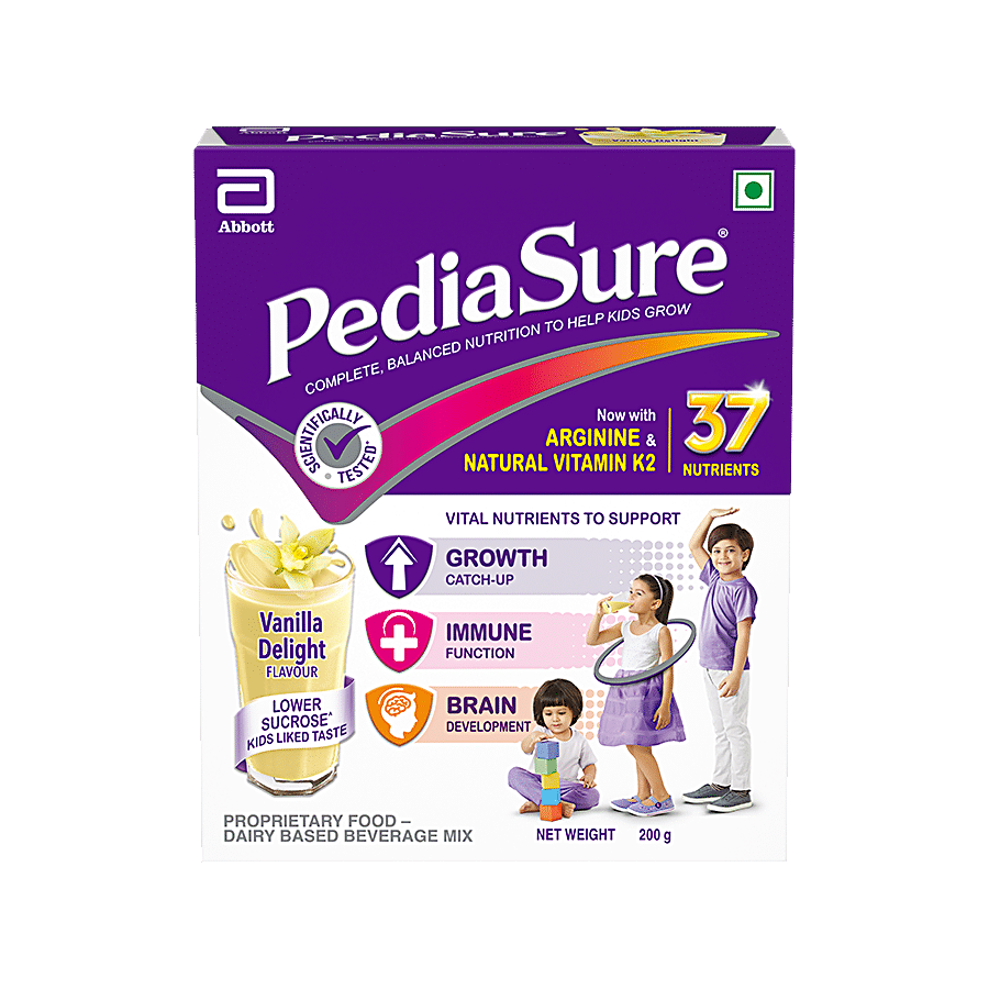 Pediasure Nutritional Powder, Complete & Balanced, Vanilla Delight, 200 G Carton