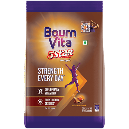 Bournvita Chocolate Health Drink, Bournvita 5 Star Magic, 500 G Jar