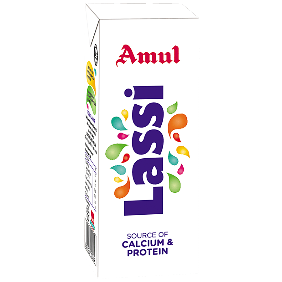 Amul Lassi, Rose Flavour, Source Of Calcium & Protein, 200 Ml Carton