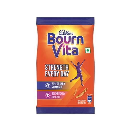 Cadbury Bournvita Chocolate Health Drink, Bournvita, 75 G Pouch