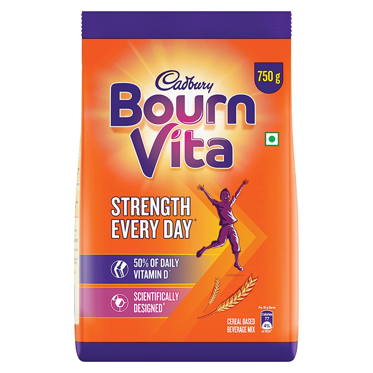 Cadbury Bournvita Chocolate Nutrition Drink, 750 G Pouch