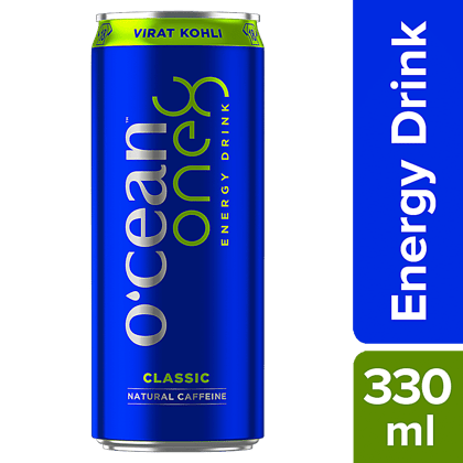 O'Cean Energy One8 Energy Drink, Classic Natural Caffeine, 330 Ml Can
