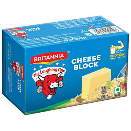 Britannia The Laughing Cow Processed Cheese Block, Goodness Of Cow's Milk, 200 G Carton