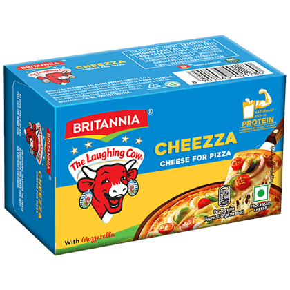 Britannia The Laughing Cow Cheese For Pizza Block, Goodness Of Cows Milk, 200 G Carton