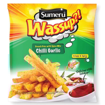 Sumeru Masala Fries Chilli Garlic, 400 G, With Chilli Garlic Spice Mix Powder