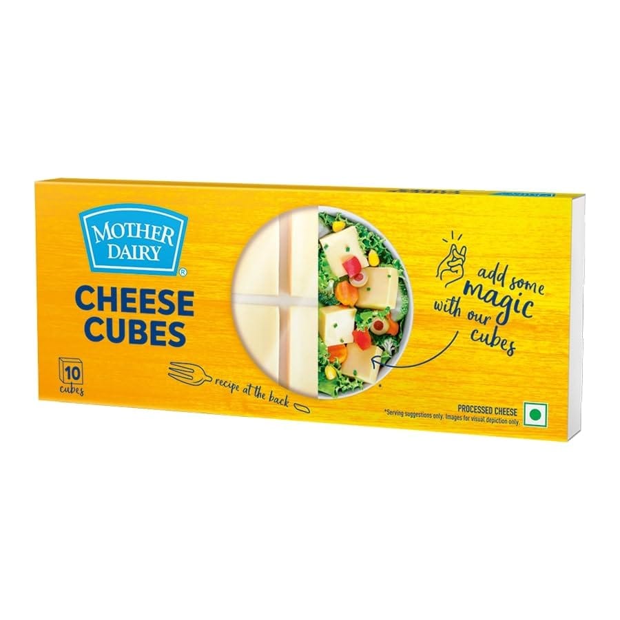 Mother Dairy Cheese Cubes Box, 180 G