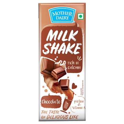 Mother Dairy Chocolate, Milk Shake, 180Ml Pack