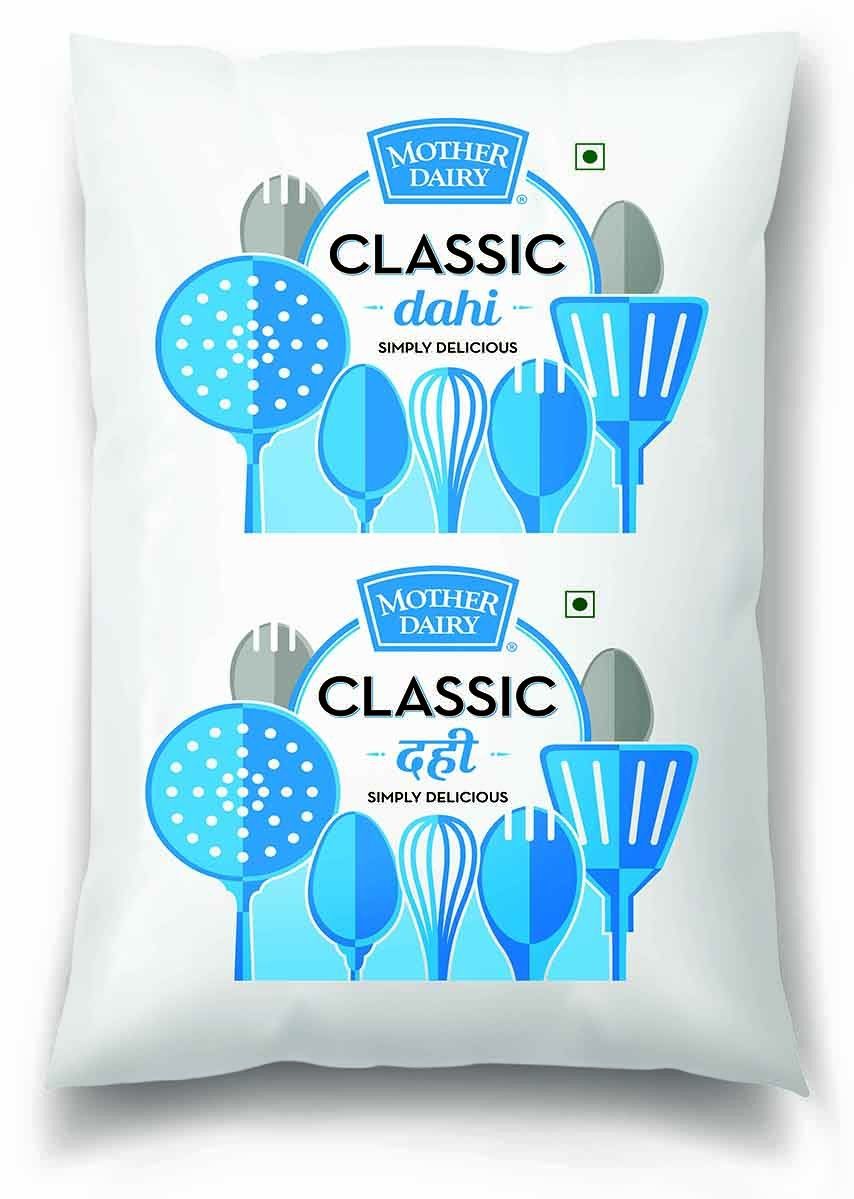 Mother Dairy Classic Curd Polypack Pouch, 1000 G
