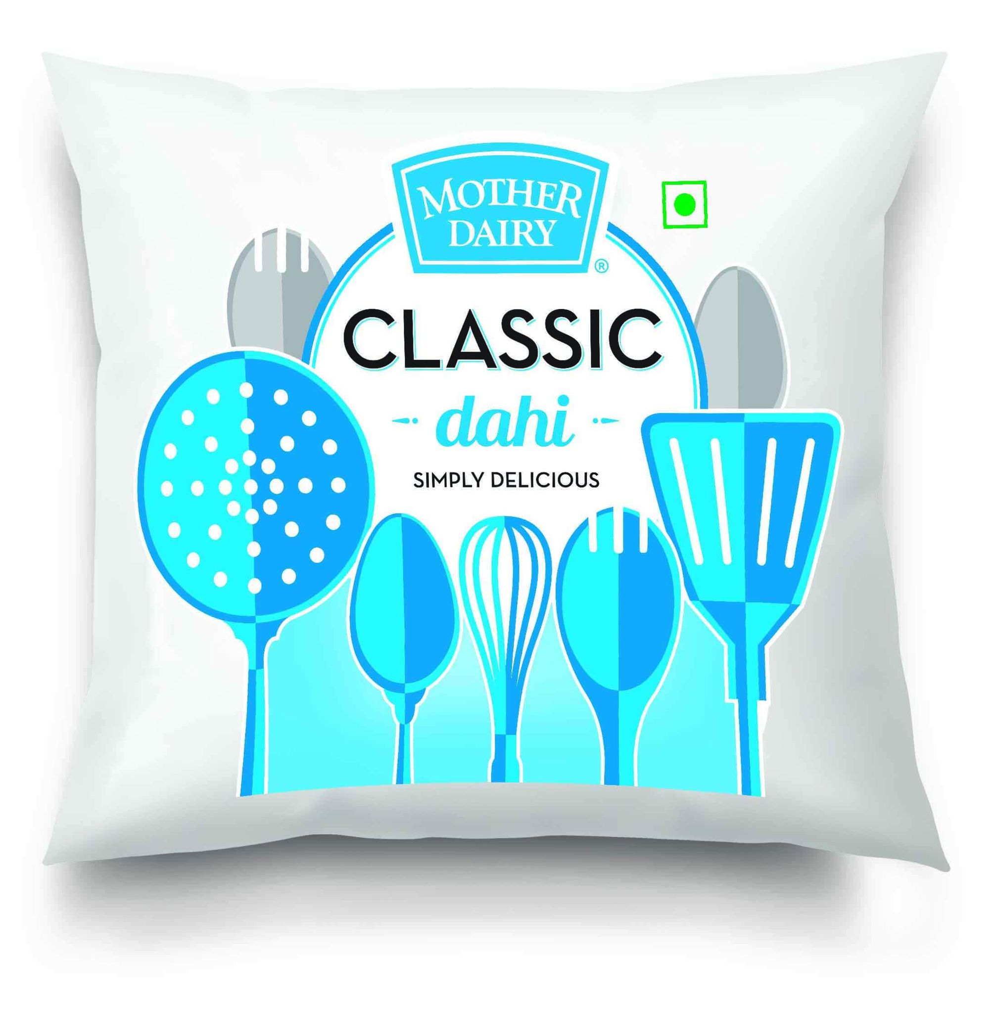 Mother Dairy Classic Curd Polypack Pouch, 400 G