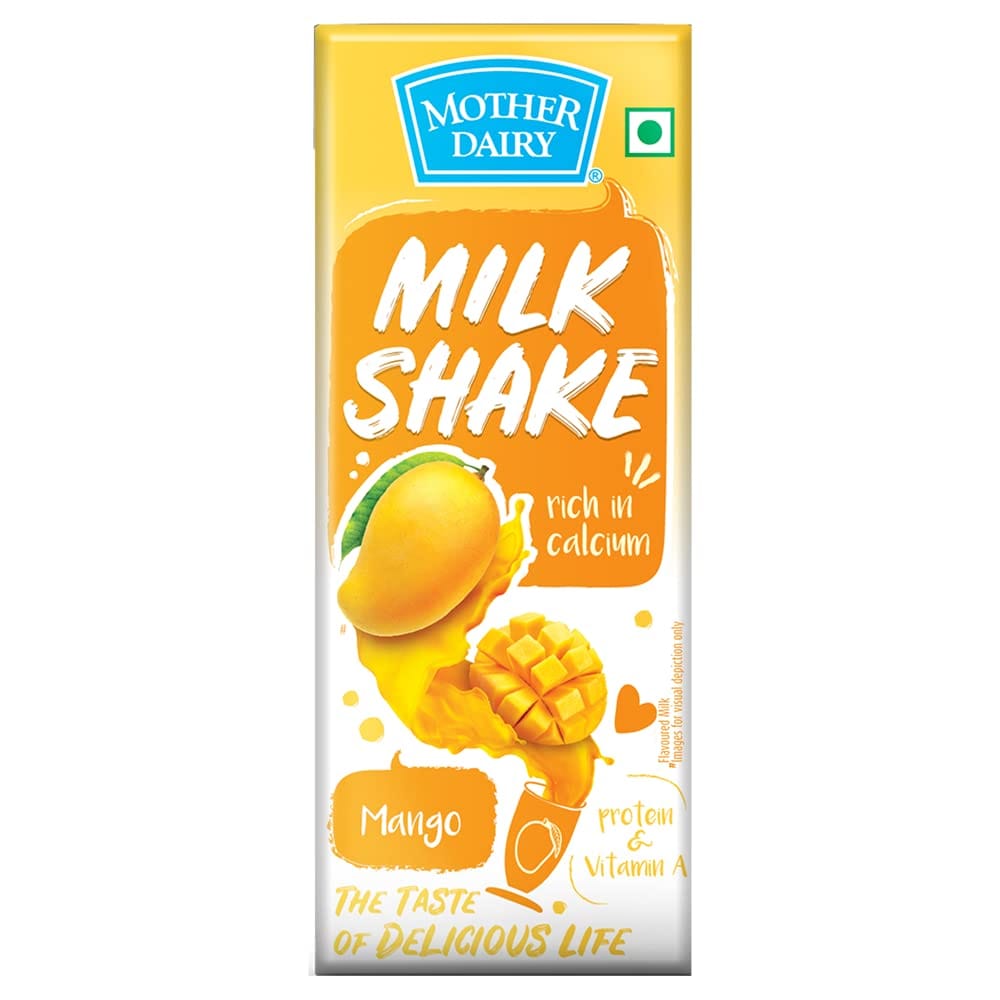 Mother Dairy Milk Shake, Mango, 180Ml Carton